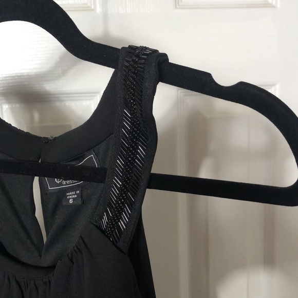 Dressbarn -Black-Beaded-Mesh-Evening-Gown - Picture 4 of 9